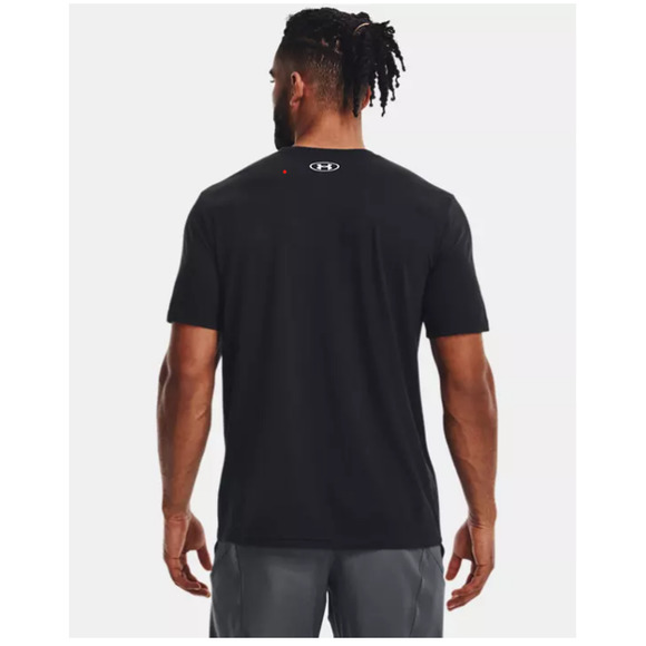 Under Armour Men's UA Fast Left Chest Short Sleeve T-Shirt Tee L Black Cotton - Picture 7 of 8